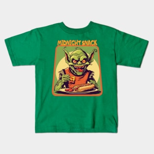 Goblin eat hotdog Kids T-Shirt